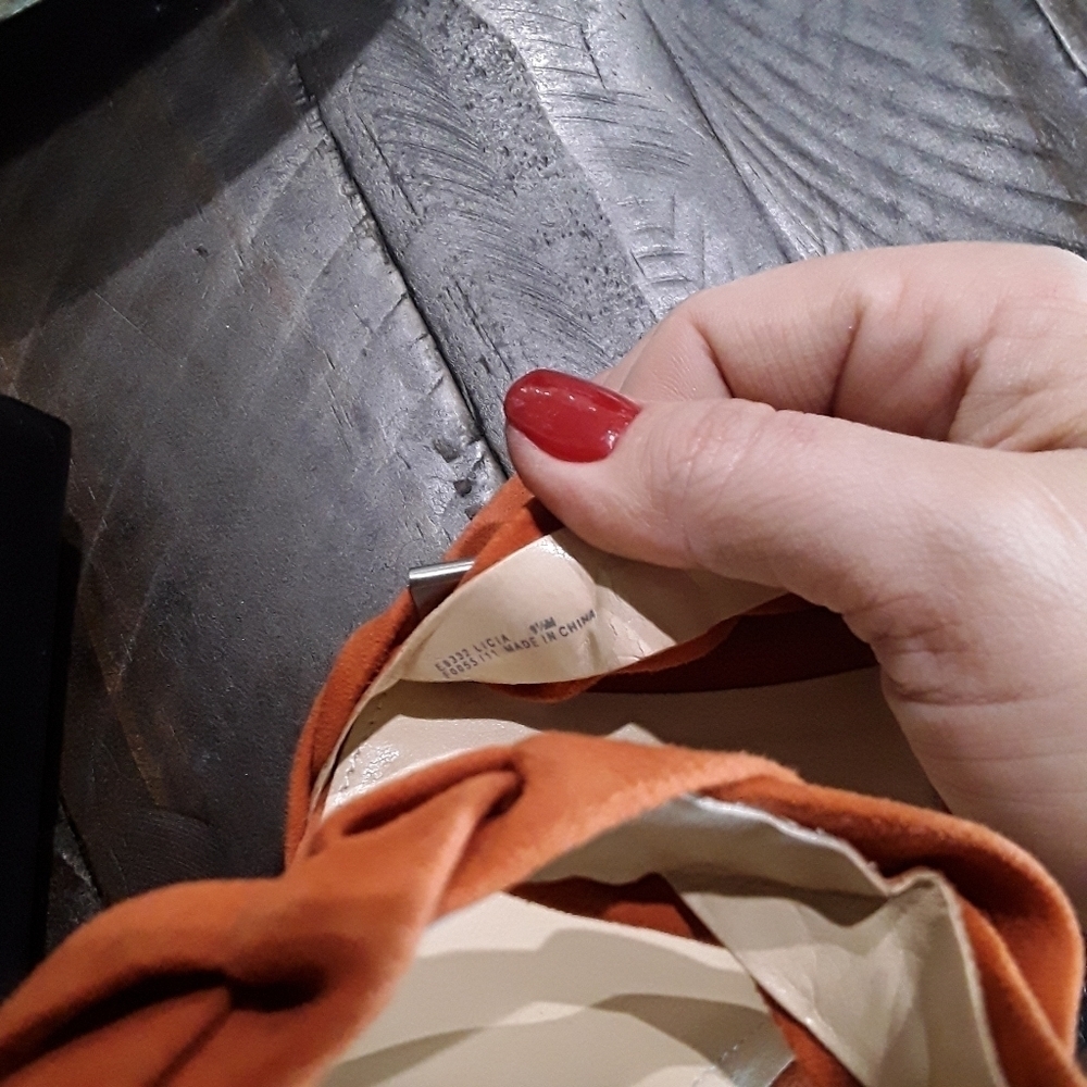 Calvin Klein | Licia braided burnt orange heels - Picture 2 of 5
